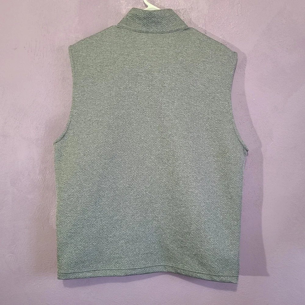 Cremieux Classics Vest Mens Large Grey‎ Excellent Full Zip Mock Neck Knit Layer